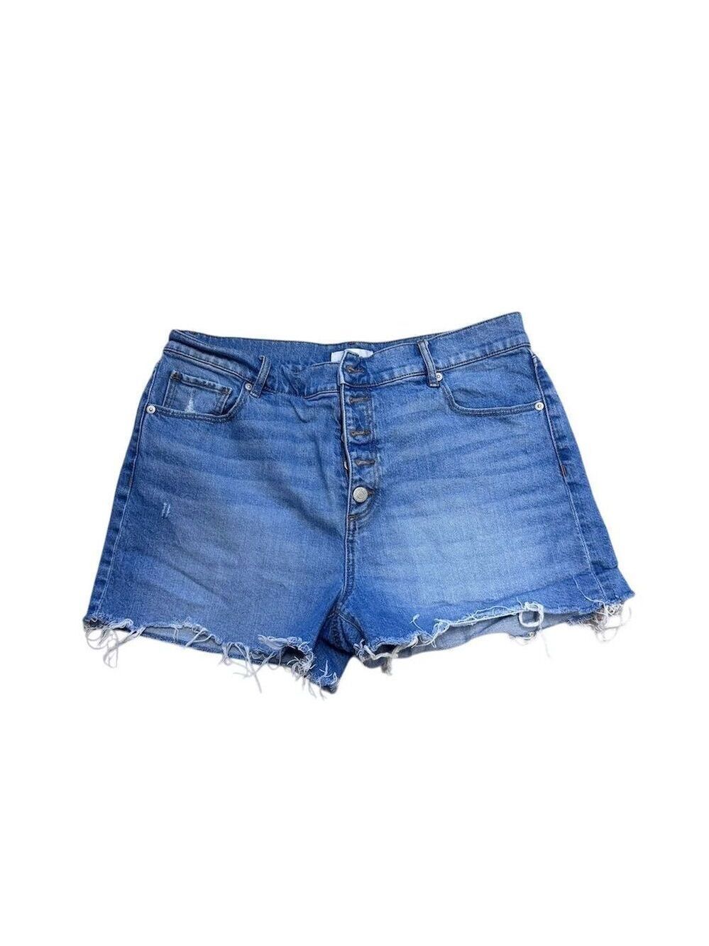 EUC LOFT Women's High-Rise Denim Cutoff Shorts Blue Size 30